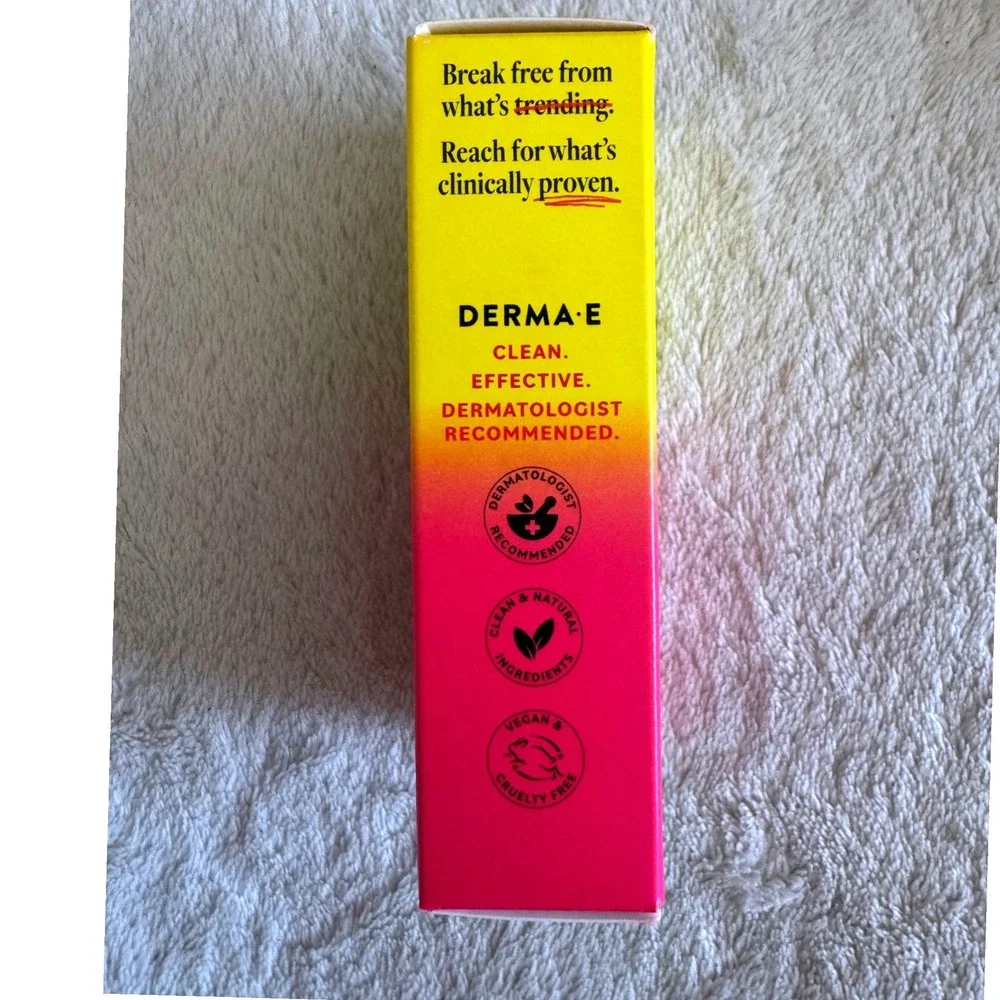 DERMA E Vitamin C Concentrated Serum Brightening Dark Spot Treatment NWT 0.5 oz